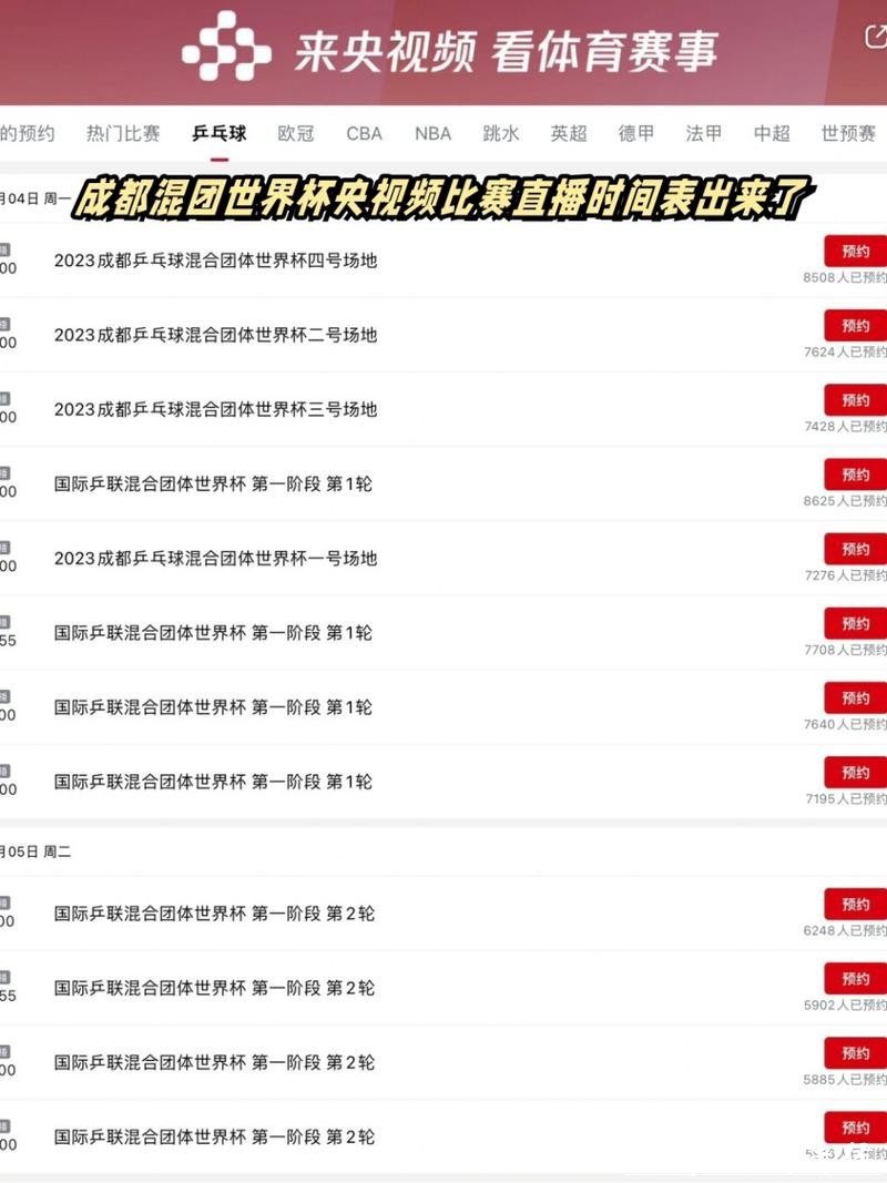 如何获取2023年世界杯赛事直播时间表 如何获取2023年世界杯赛事直播时间表